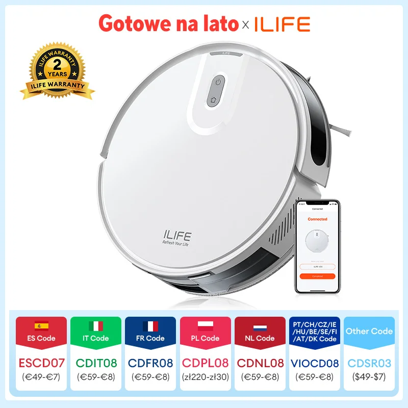 Robot odkurzający ILIFE V20 LiDAR 5000Pa