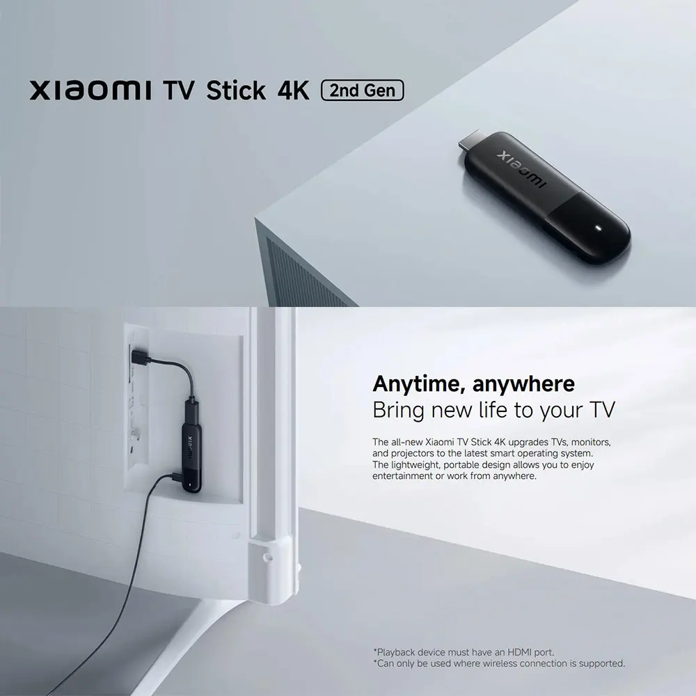 Xiaomi TV Stick 4K 2nd Gen, WiFi 6 - 3
