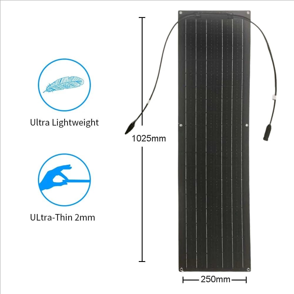 Panel słoneczny elastyczny 100W 12V z ładowarką - 3