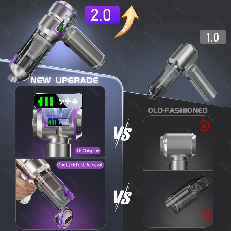 Mini odkurzacz bezprzewodowy do samochodu 998000PA - 3