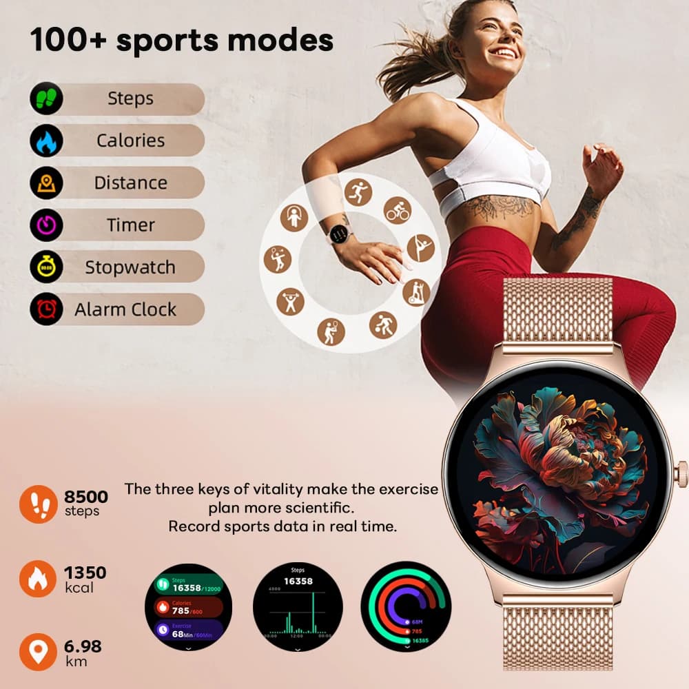 ChiBear Ultra Cienki Smartwatch Damski AMOLED - 7