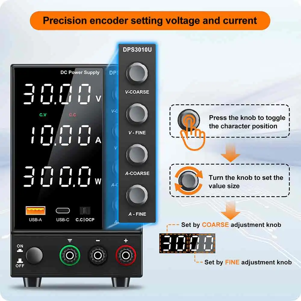 Regulowany zasilacz laboratoryjny 0-60V 10A z LCD - 3