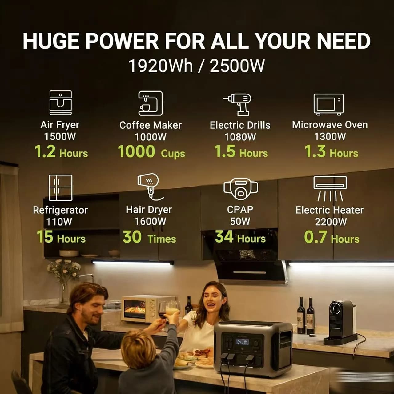 Stacja zasilania ALLPOWERS R2500 1920Wh LiFePO4 - 4