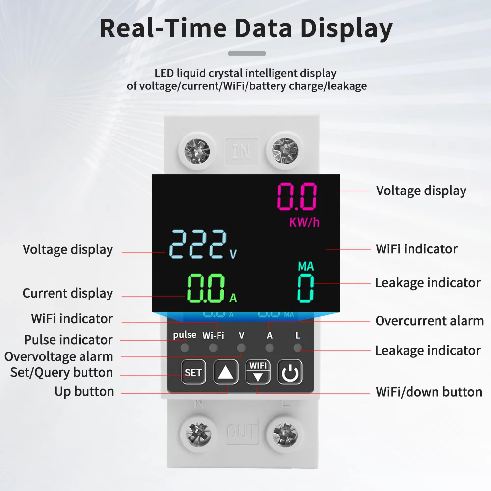 Inteligentny miernik energii WiFi Tuya - 3