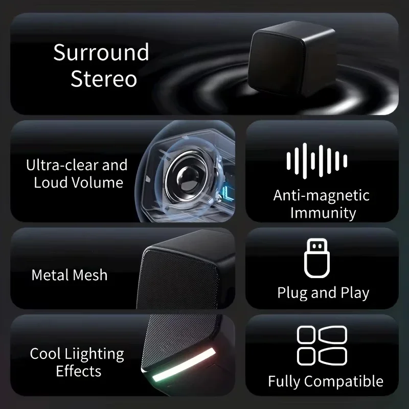 Przenośny głośnik LED z dźwiękiem stereo USB - 6