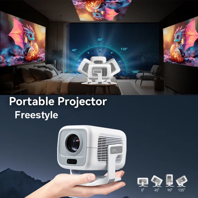 Mini projektor 4K HUAWEISHI 1080P LED - 5