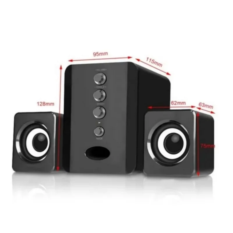 XIKCU Uniwersalny Pełnozakresowy Głośnik 3D do PC Soundbar Stereo Subwoofer Bass DJ Muzyka Komputer Głośniki USB do Laptopa Telefonu TV - 6