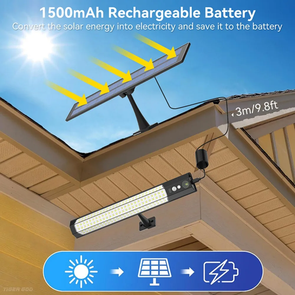 Solarna lampa ścienna z czujnikiem ruchu - 3