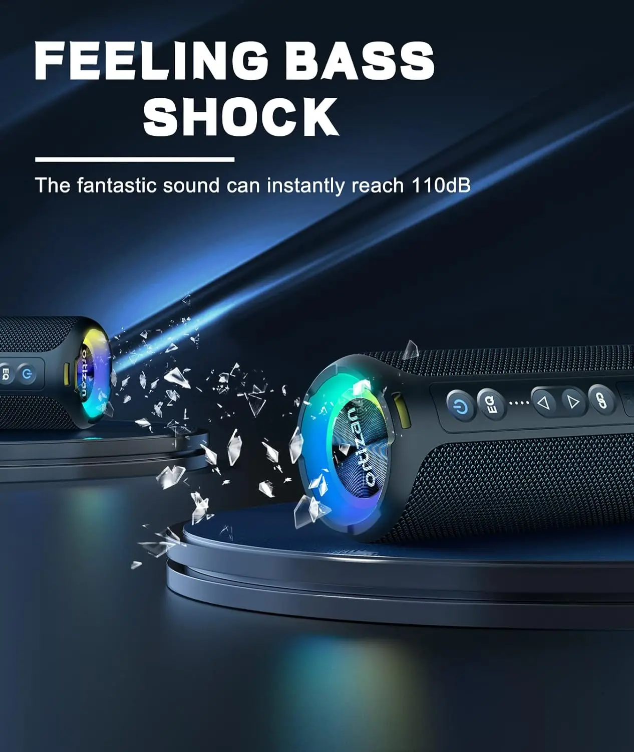 Głośnik Bluetooth Ortizan X8 Pro, 40W, IPX7 - 7