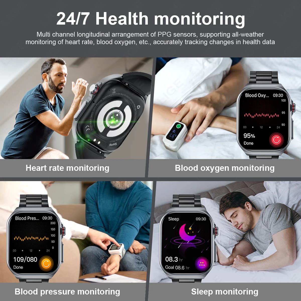 Smartwatch LIGE AMOLED ET585 z EKG - 5