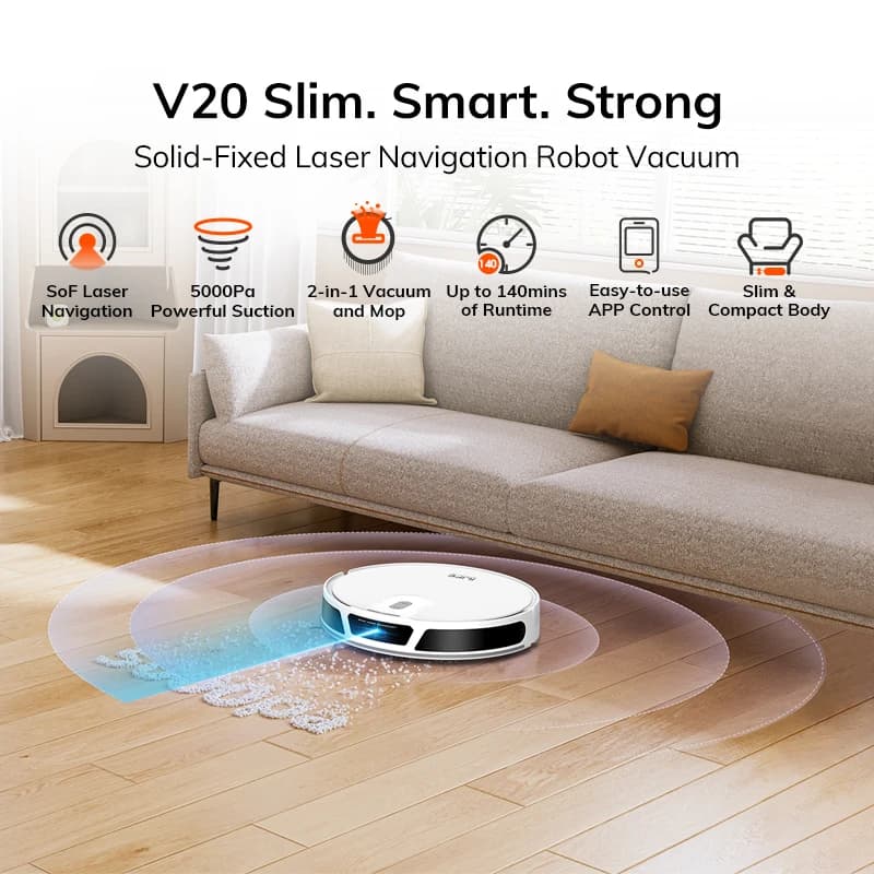 Robot odkurzający ILIFE V20 LiDAR 5000Pa - 7