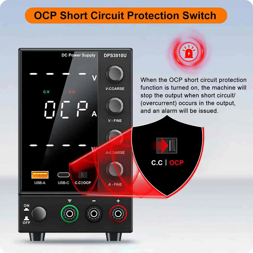Regulowany zasilacz laboratoryjny 0-60V 10A z LCD - 5