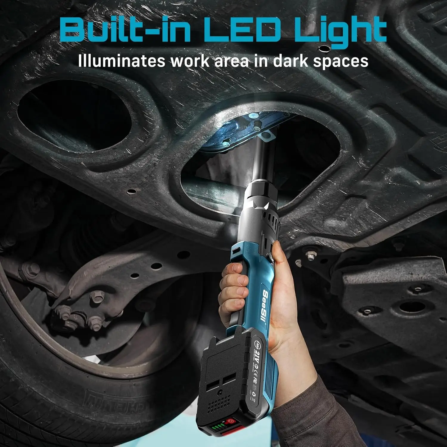 Akumulatorowy klucz elektryczny 21V 80Nm - 7