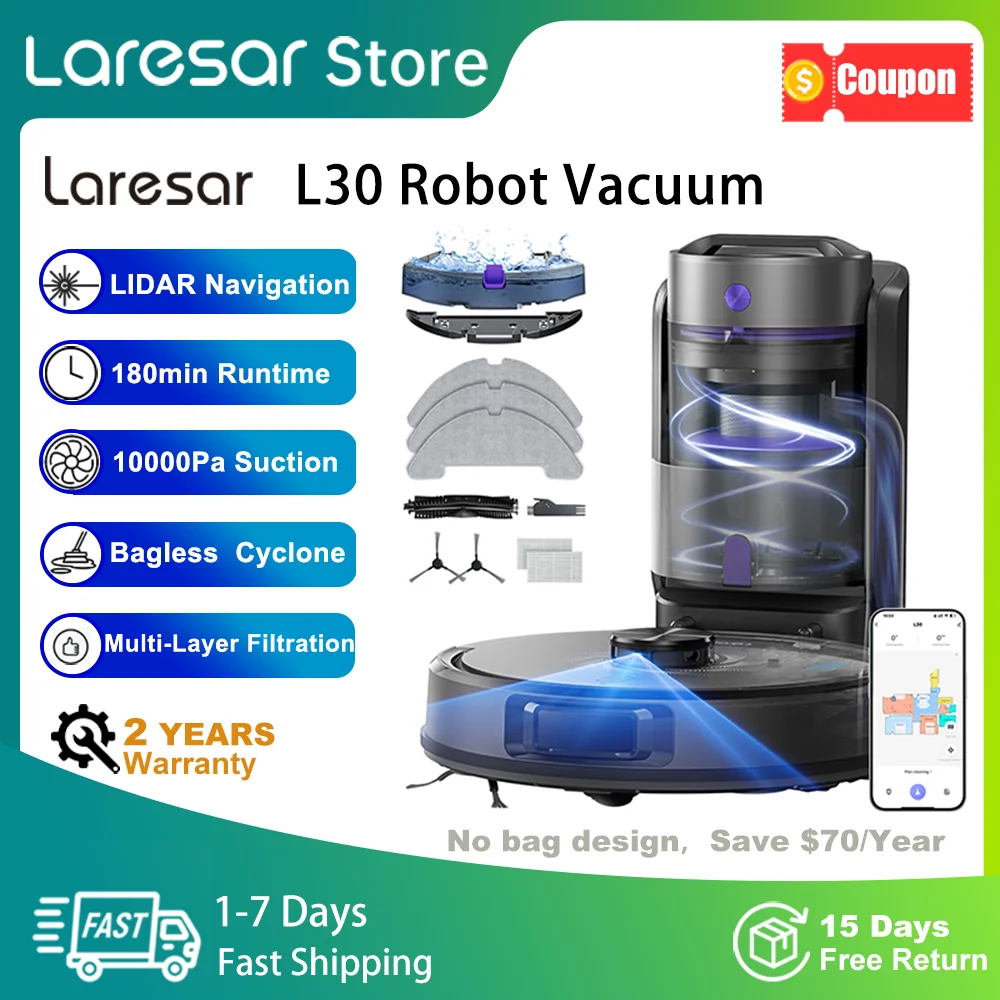 Robot sprzątający Laresar L30 z mopowaniem