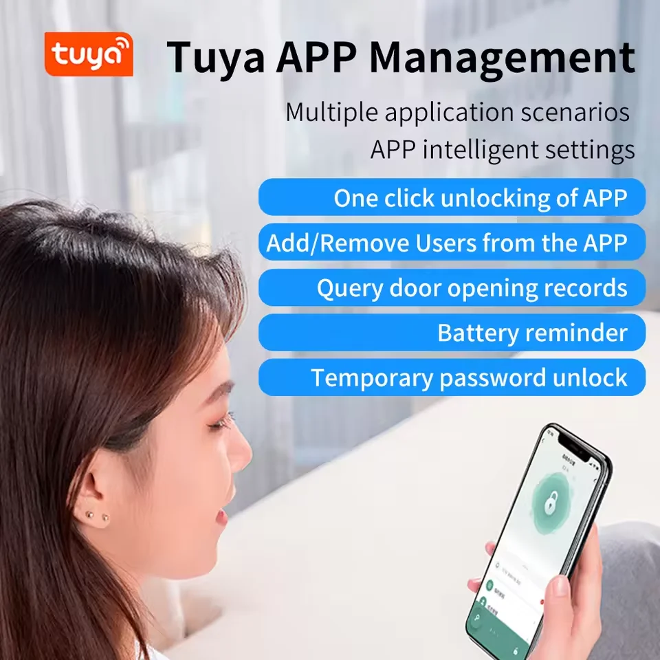 Inteligentny zamek Tuya do drzwi IP65 - 3