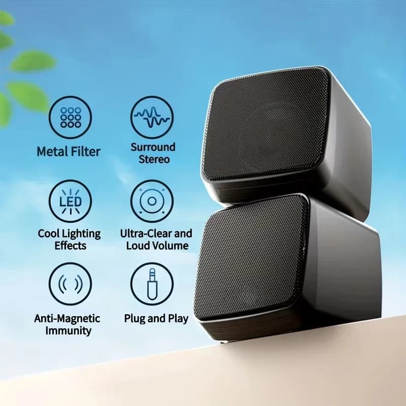 Przenośny głośnik LED z dźwiękiem stereo USB - 4