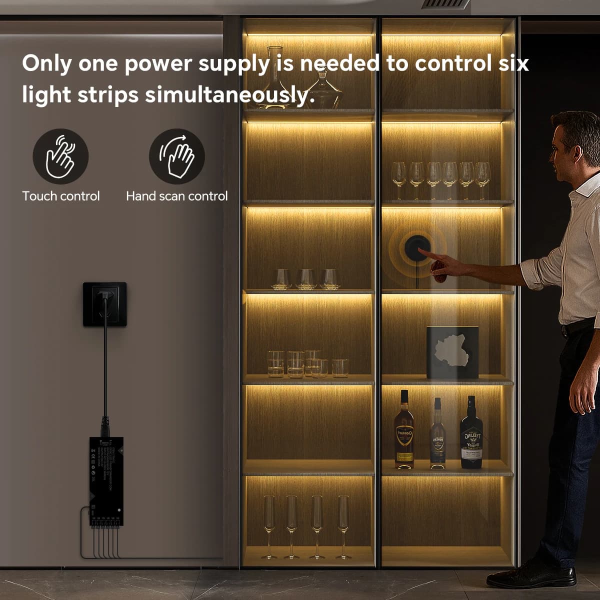 Ściemniacz dotykowy do taśm LED COB 12V - 6