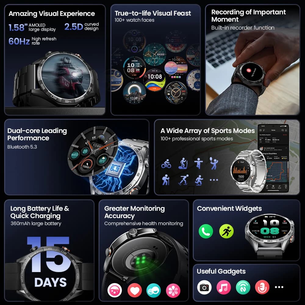 HAYLOU Solar 5 smartwatch AMOLED 1,58" - 3