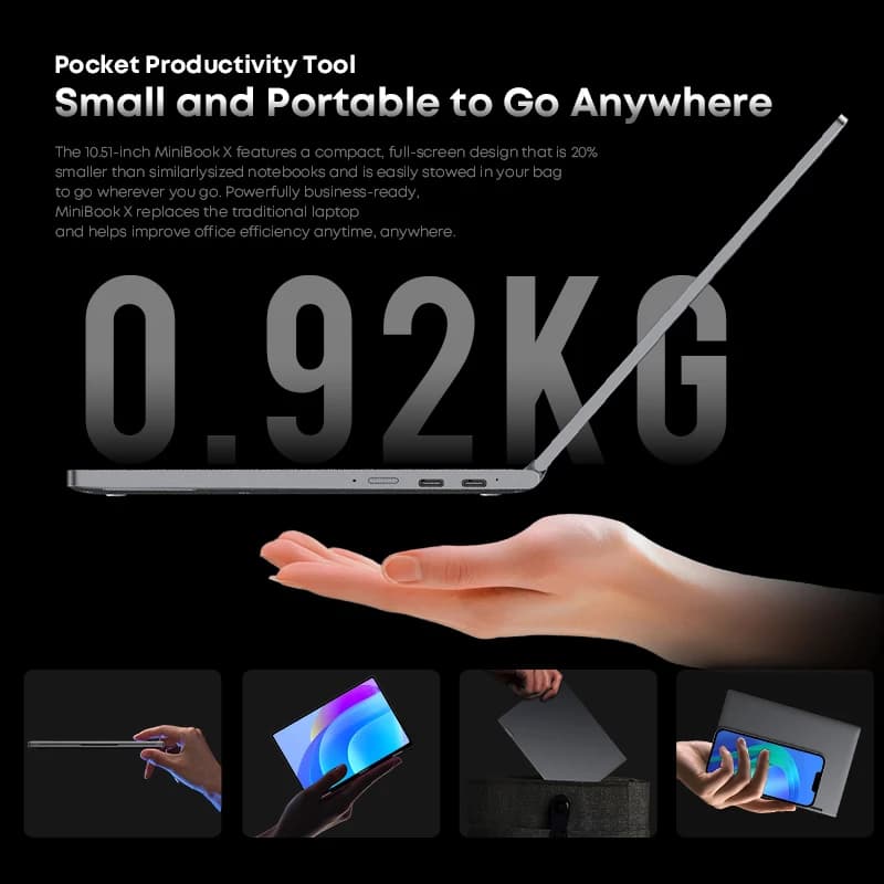 Laptop CHUWI MiniBook X 10,51" 16GB 512GB - 7