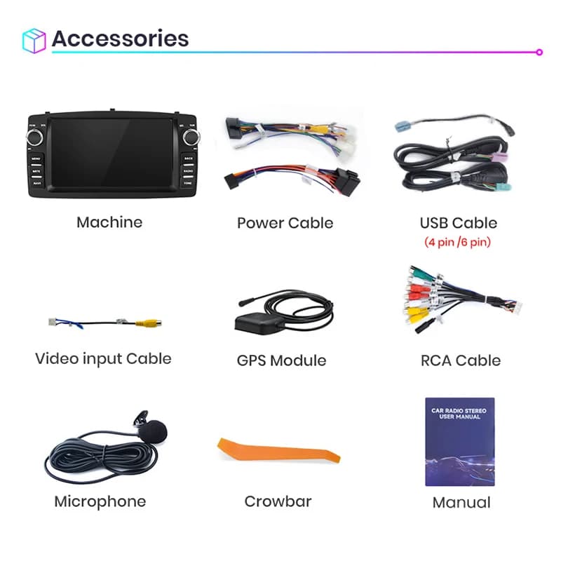 Radio samochodowe CarPlay Android Auto do Toyoty Corolli - 7