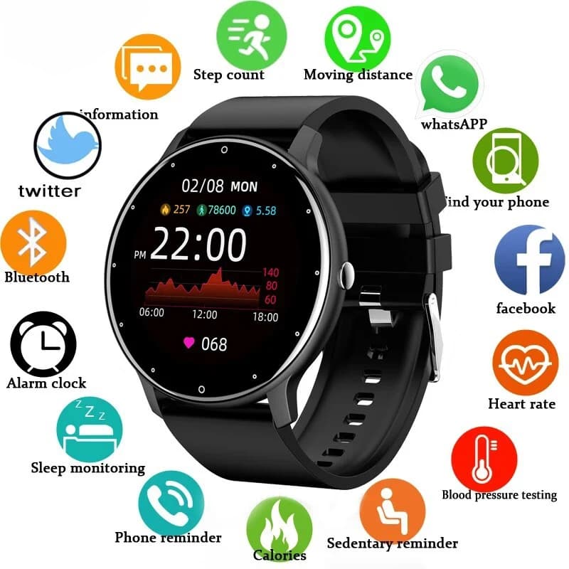 Smartwatch LIGE z ekranem dotykowym i Bluetooth