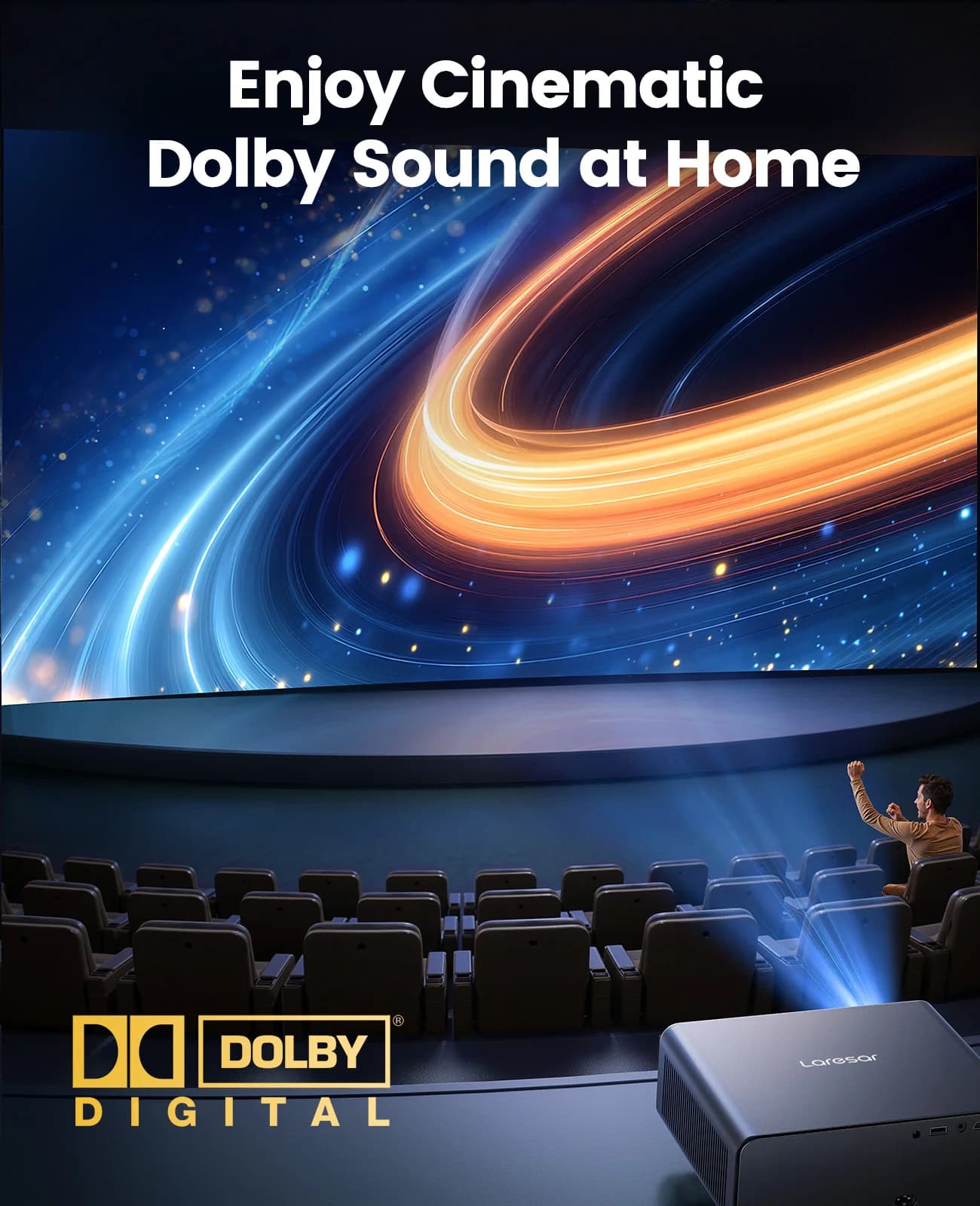Projektor Laresar A1 1080P 4K Android WiFi6 - 6