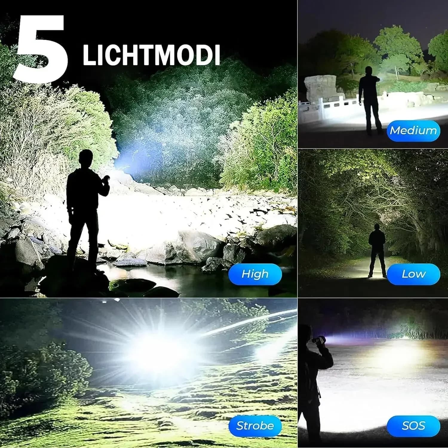 Latarka taktyczna GT10 ładowalna z dużym zasięgiem - 4