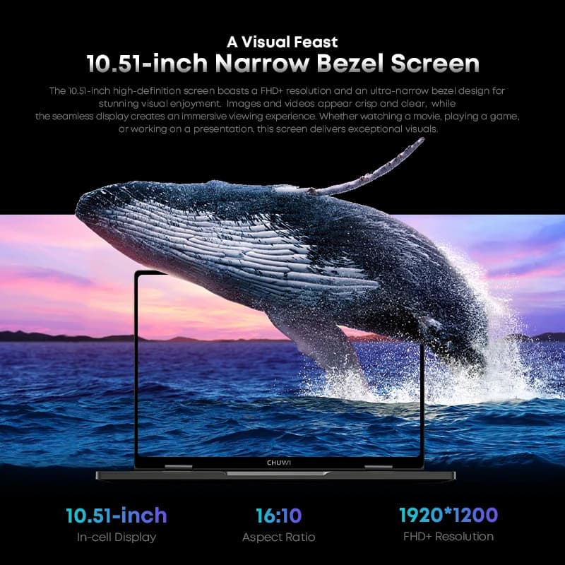 Laptop CHUWI MiniBook X 10,51" 16GB 512GB - 5