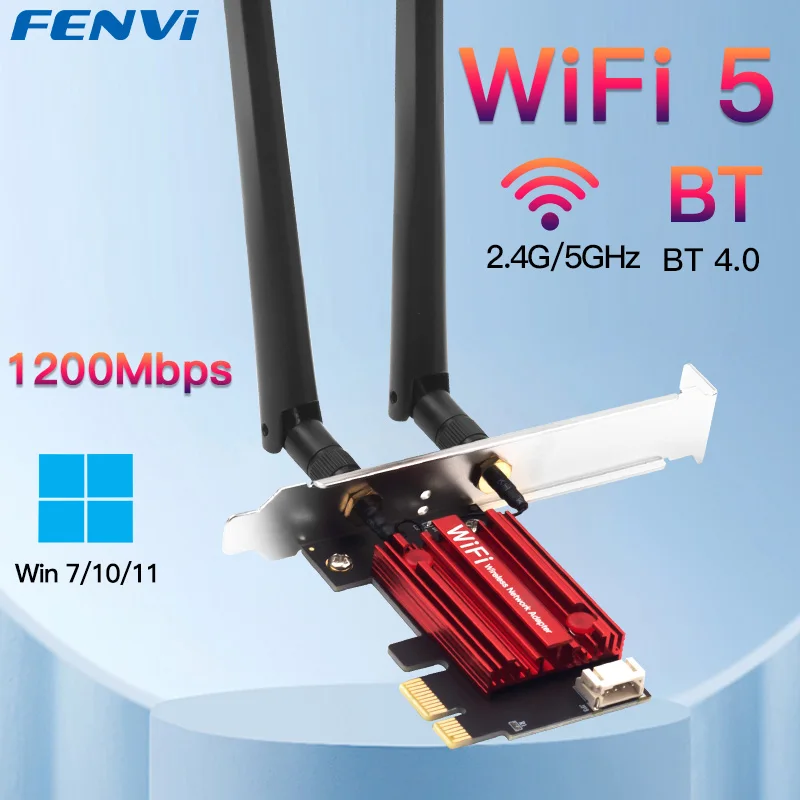 Karta sieciowa WiFi 5 PCI-E AC1200 Bluetooth