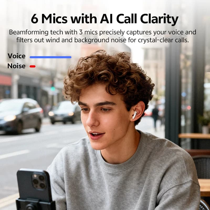 Słuchawki bezprzewodowe QCY MeloBuds N60 ANC - 6