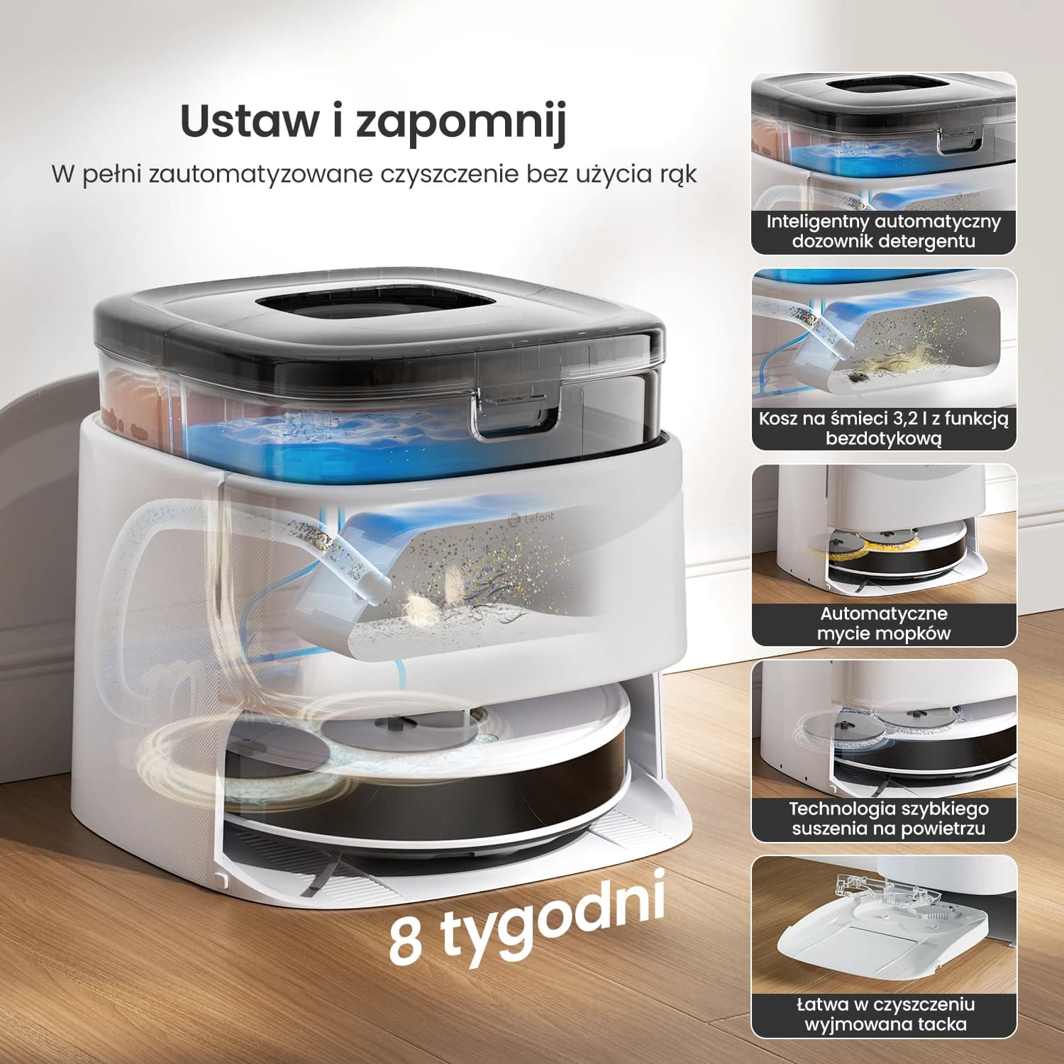 Odkurzacz automatyczny Lefant M3L z mapowaniem - 4