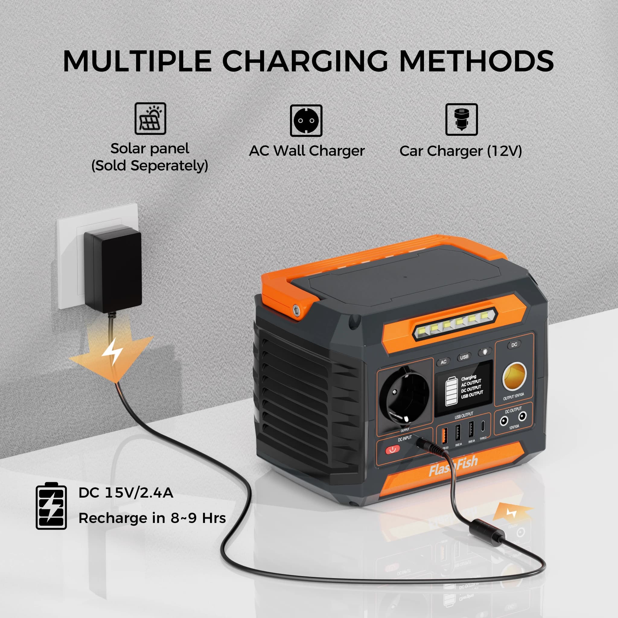 FlashFish przenośna elektrownia 300W, 230Wh - 6