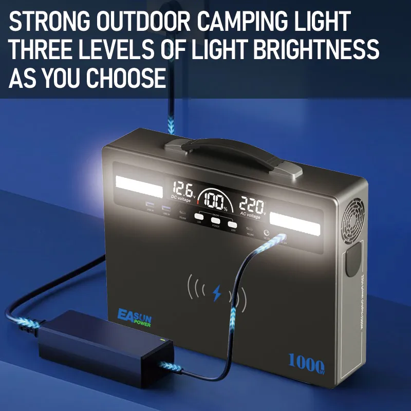 Przenośna stacja zasilania 1000W 781Wh - 6