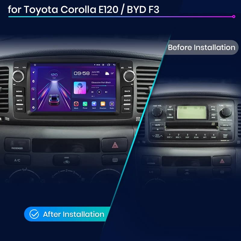 Radio samochodowe CarPlay Android Auto do Toyoty Corolli - 3