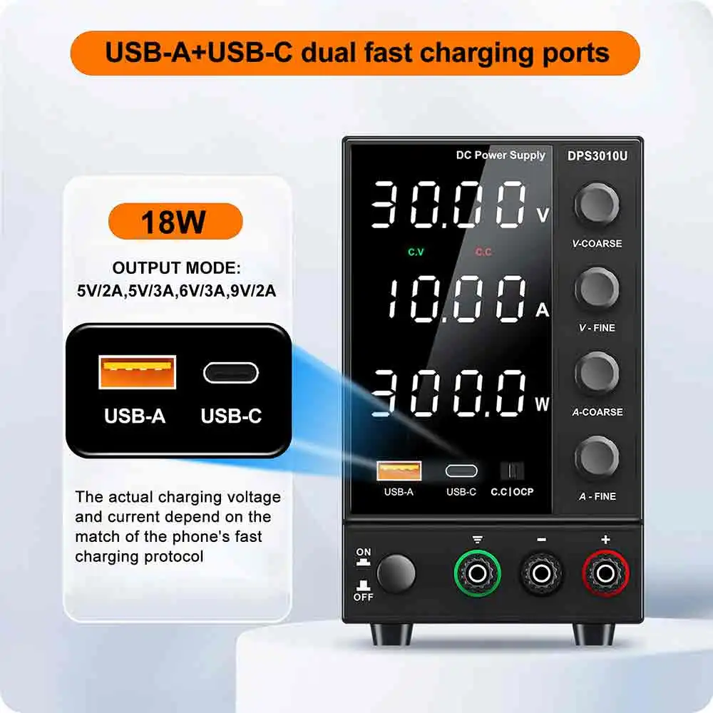 Regulowany zasilacz laboratoryjny 0-60V 10A z LCD - 4