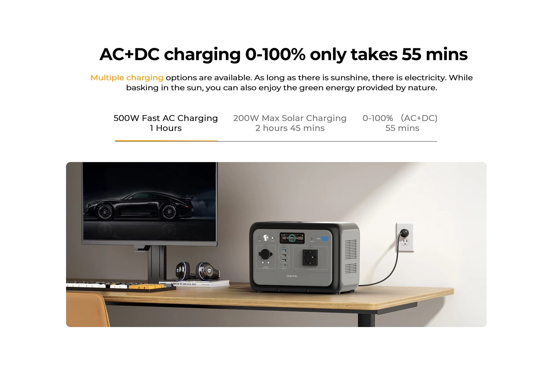 OUKITEL P800E Stacja Zasilania 800W 512Wh - 7