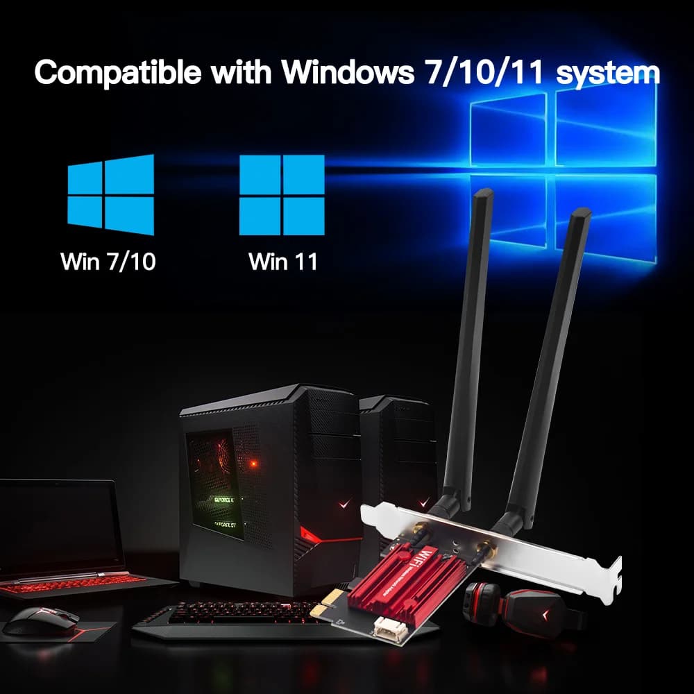 Karta sieciowa WiFi 5 PCI-E AC1200 Bluetooth - 7