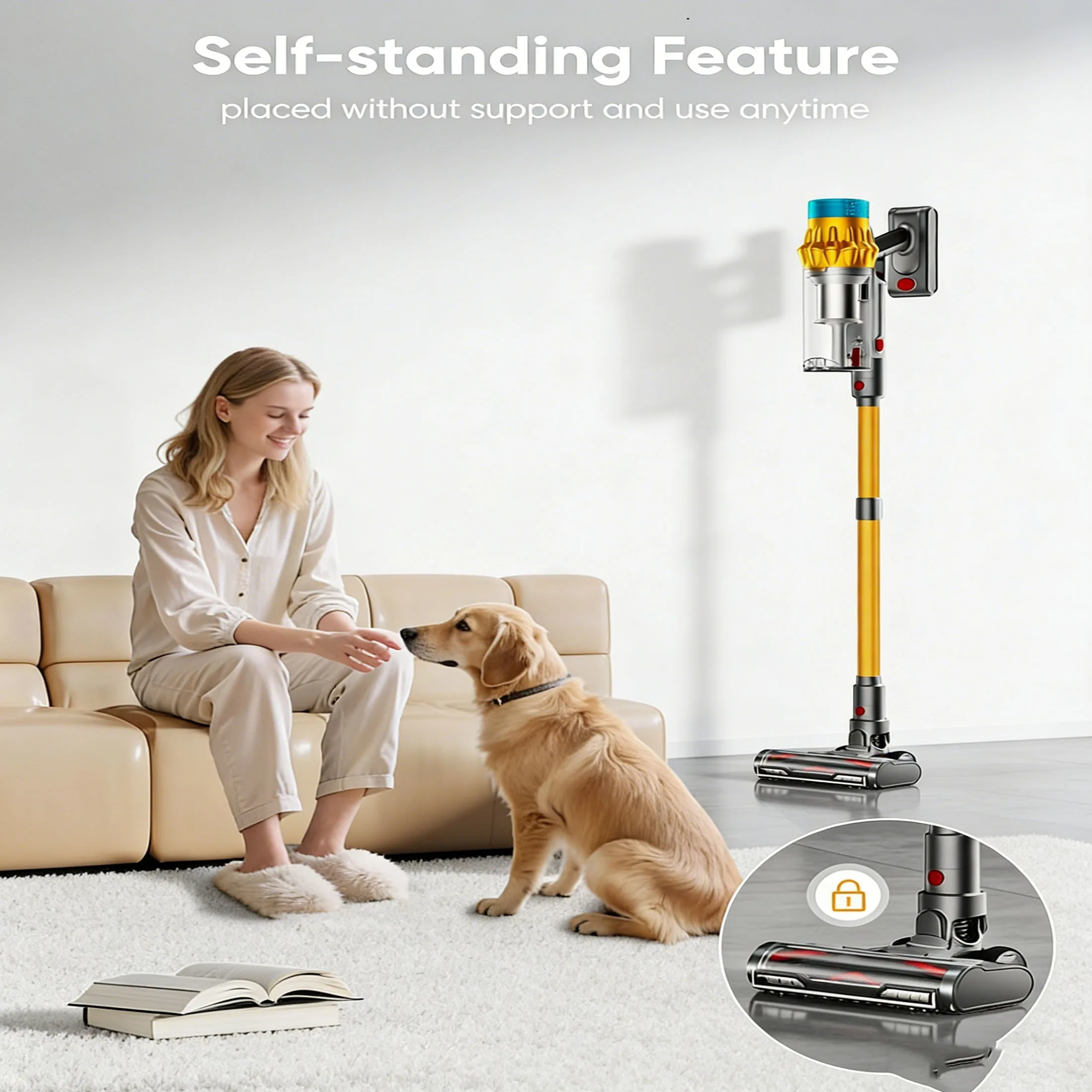 Bezprzewodowy odkurzacz 600W 40kPa do domu - 7