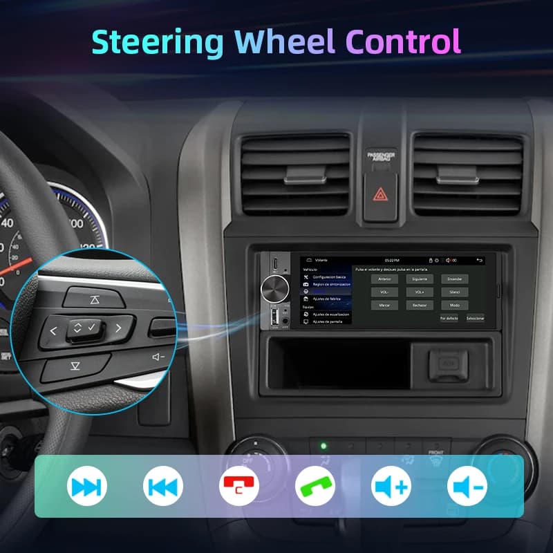 Autoradio Junsun 1 Din 6.86" CarPlay Android Auto - 5