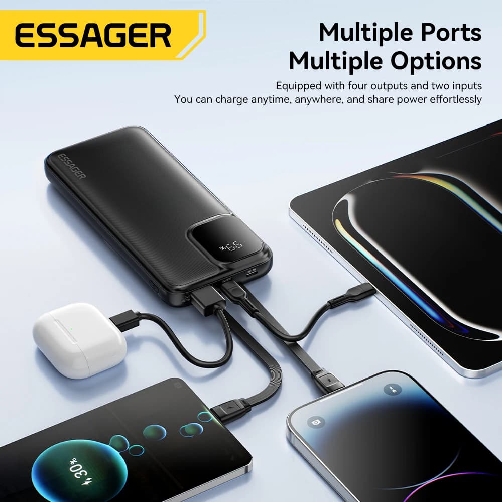 Essager Power Bank 20000mAh z kablami - 6