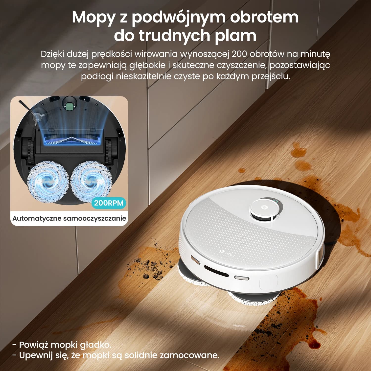 Odkurzacz automatyczny Lefant M3L z mapowaniem - 3