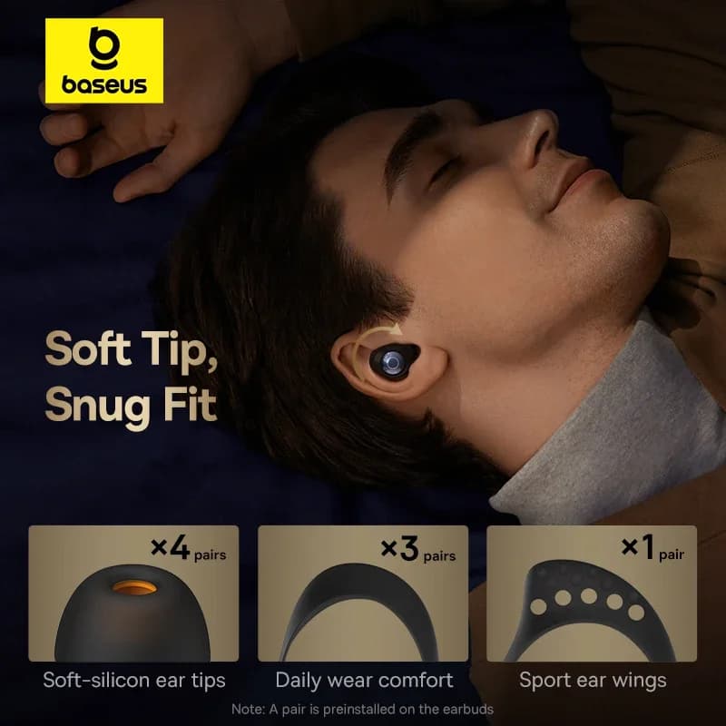 Bezprzewodowe słuchawki Baseus Bowie MA10 Pro ANC - 7