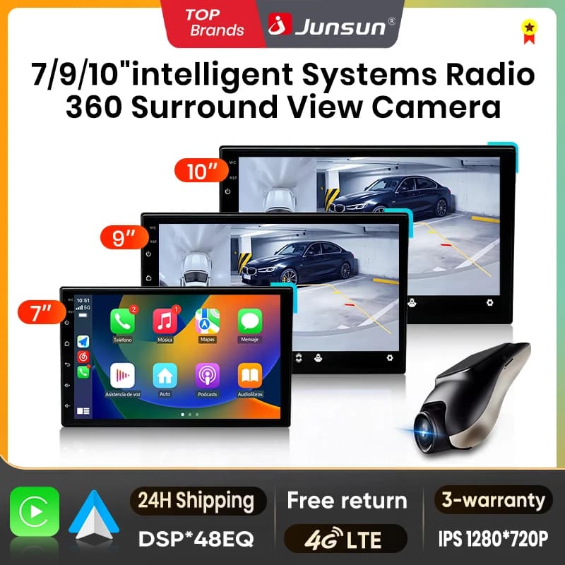 Radioodtwarzacz samochodowy Junsun 8-rdzeniowy, CarPlay