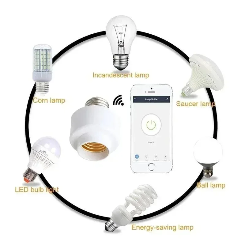 Gniazdo smart Tuya WiFi E27 do żarówek - 4