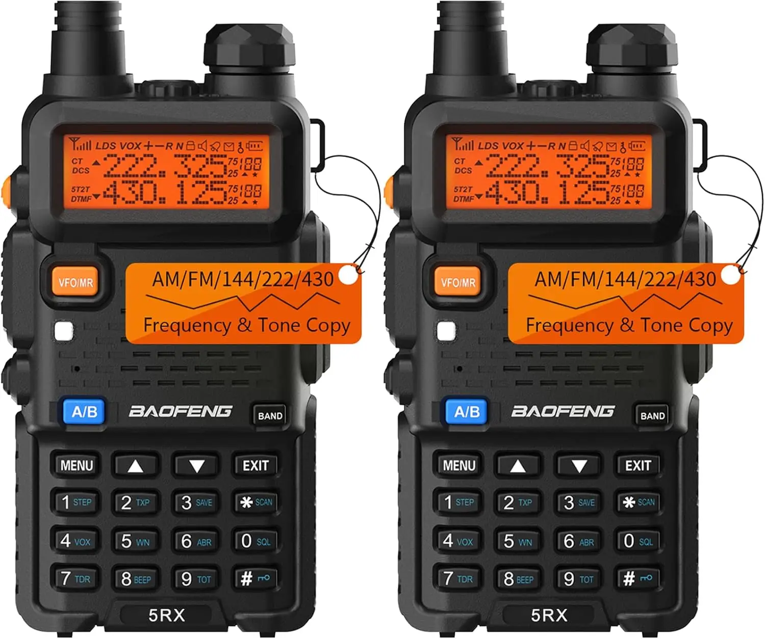 [PL] BAOFENG 5RX Radiotelefon Tri-Band VHF/UHF 5W 2 sztuki
