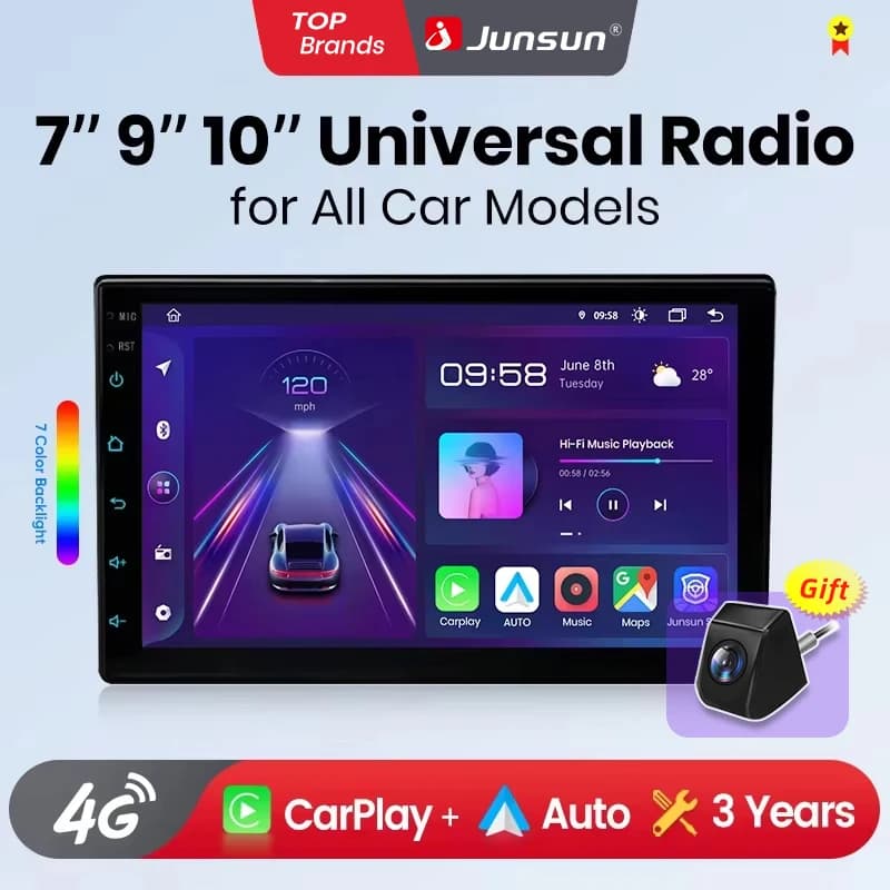 Radio samochodowe CarPlay 7-10 cali