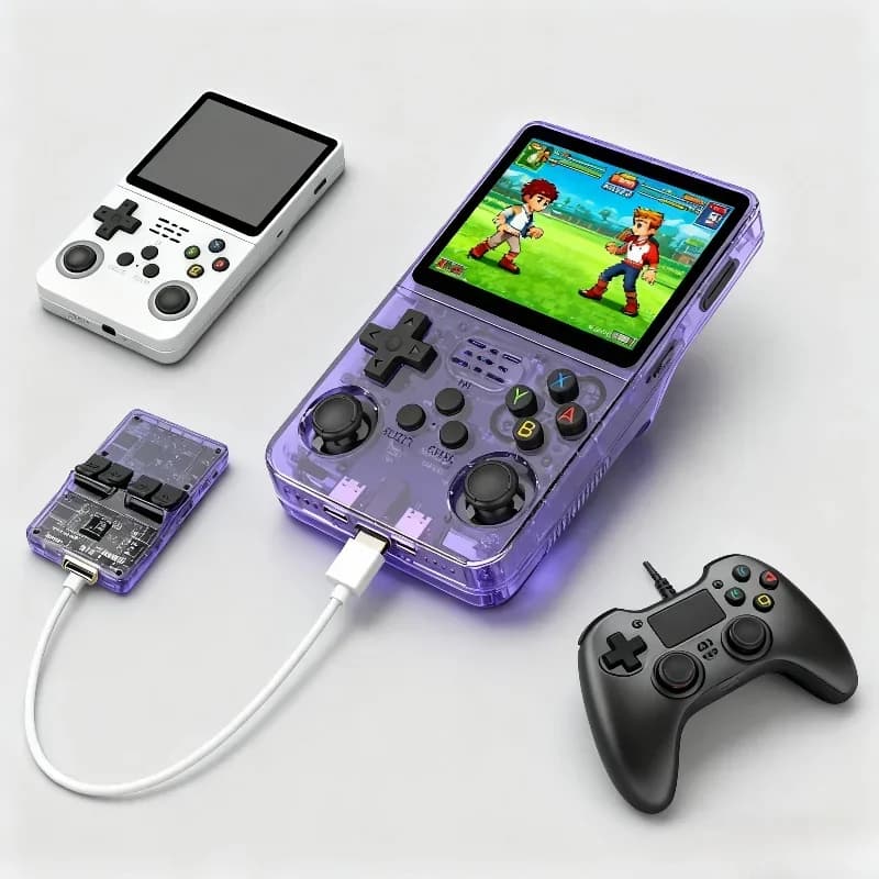 Nowa konsola do gier retro R36S, przenośny odtwarzacz wideo z ekranem IPS 3,5 cala, 128 GB, ponad 20000 gier, prezent dla chłopca - 3