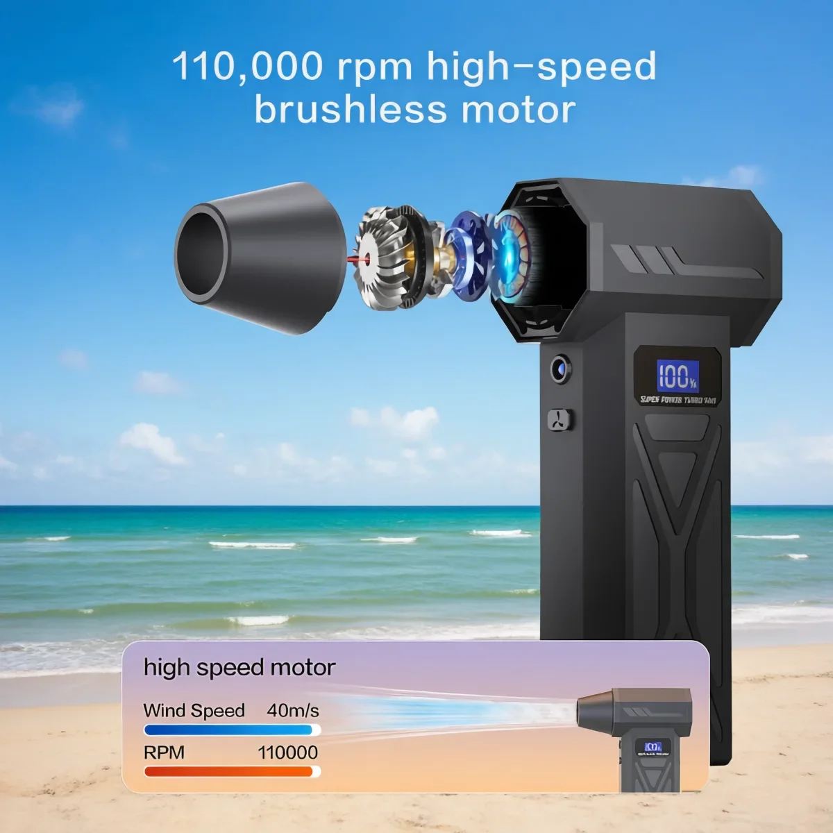 Bezprzewodowa dmuchawa powietrza 110000 obr./min - 4