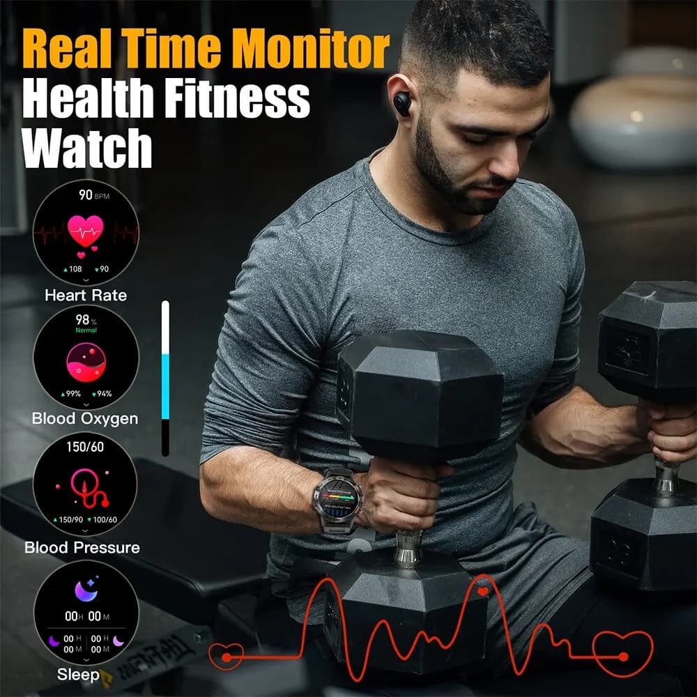 Luksusowy smartwatch MEVADEN 1.39" dla mężczyzn - 5