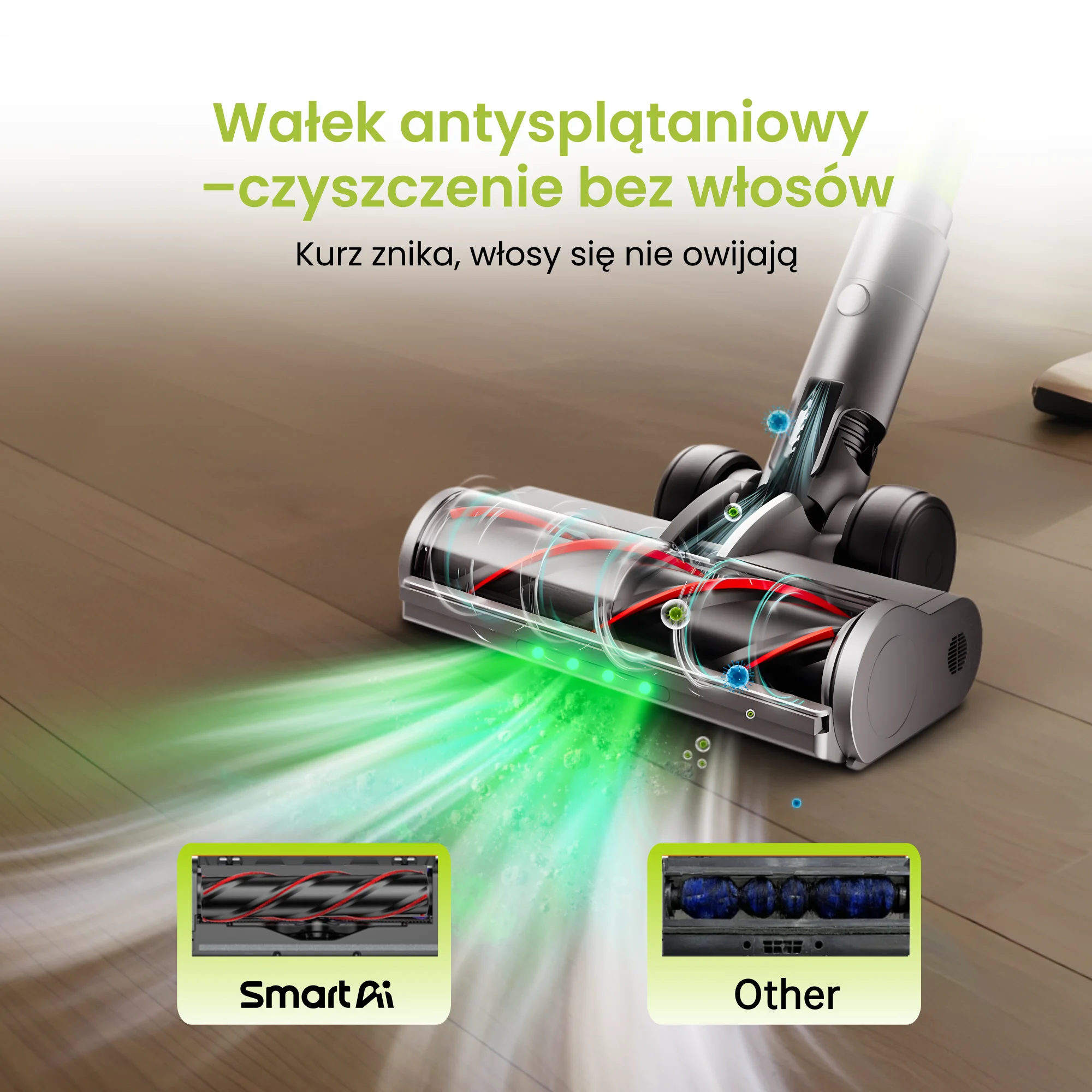 SmartAI V6 bezprzewodowy odkurzacz pionowy 650W - 7